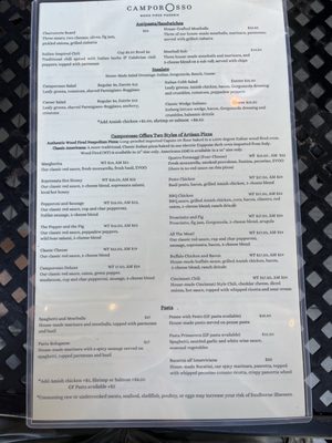 Menu photo 1 Camporosso Fort Mitchell, KY Menu photo 1 Camporosso Fort Mitchell, KY