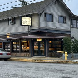 OMG Becky's Whidbey Island Bagel Factory - Mount Vernon, WA location exterior. Drive slow your in a school zone.