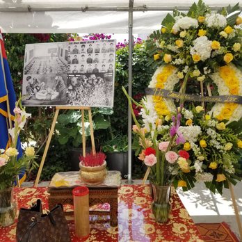 Wat Pudtamongkol - Killing Fields Memorial display on 4/17/2021, day of mourning and remembrance. - Buddhist Temples Near Me - Long Beach, California Wat Pudtamongkol - Killing Fields Memorial display on 4/17/2021, day of mourning and remembrance. - Buddhist Temples Near Me - Long Beach, California