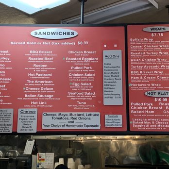The Lunch Box - Menu (as of August 2019). - Sandwiches Near Me - Oakland, California The Lunch Box - Menu (as of August 2019). - Sandwiches Near Me - Oakland, California