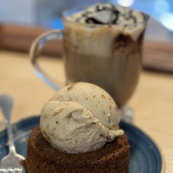 Filo Dessert - Coconut cake (Basbooza) with biscoff ice cream - Desserts Near Me - Orange, California