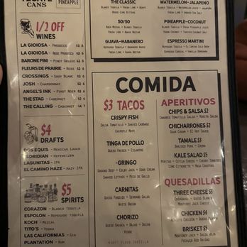 El Camino - Great Happy Hour Menu - Mexican Near Me - Boca Raton, Florida