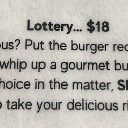 Moondollars Bistro - They have a "Lottery Burger"!