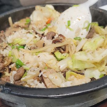 Yoo's Place - Stone pot rice with beef and mushroom. GET IT! - Korean Near Me - Irvine, California