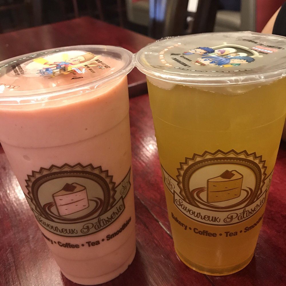 SP Café - Strawberry smoothie & mango iced tea. - Bubble Tea Near Me - San Antonio, Texas SP Café - Strawberry smoothie & mango iced tea. - Bubble Tea Near Me - San Antonio, Texas