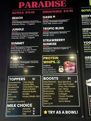 Menu photo 3 Rush Bowls San Diego, CA