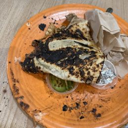 Specifically asked for a tortilla that's not burnt Specifically asked for a tortilla that's not burnt
