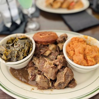 Taste Bar + Kitchen - Ox tails, Braised Collard Greens, & sweet potatoes - Cocktail Bars Near Me - Houston, Texas Taste Bar + Kitchen - Ox tails, Braised Collard Greens, & sweet potatoes - Cocktail Bars Near Me - Houston, Texas