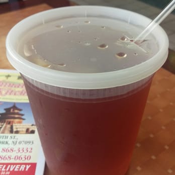Chinatown Kitchen - Home made ice tea served in a quart soup container! :-) - Chinese Near Me - West New York, New Jersey Chinatown Kitchen - Home made ice tea served in a quart soup container! :-) - Chinese Near Me - West New York, New Jersey