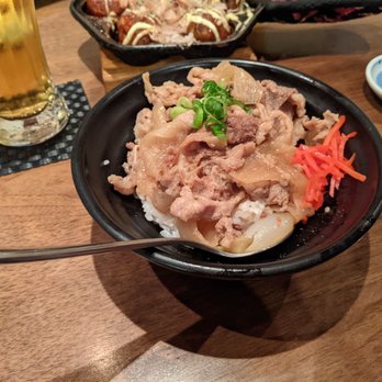 Mr Max - Mini beef bowl, beef and onions over a bed of fluffy rice. - Sushi Bars Near Me - Irving, Texas