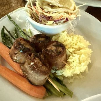 The Pump House - Maple Syrup Glazed Bacon-Wrapped Scallops* - Seafood Near Me - Fairbanks, Alaska The Pump House - Maple Syrup Glazed Bacon-Wrapped Scallops* - Seafood Near Me - Fairbanks, Alaska
