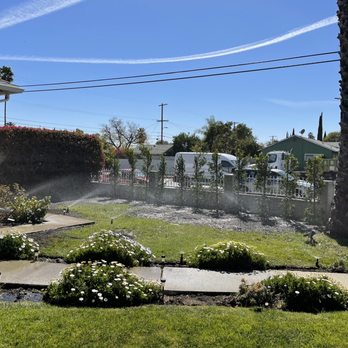 The Gardener - a sprinkler spraying water on a lawn - Landscaping Near Me The Gardener - a sprinkler spraying water on a lawn - Landscaping Near Me