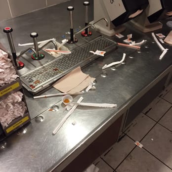 McDonald's - Here is what the ketchup bar looked like. This was late night, not busy at all. Worst McDonalds I've ever encountered. - Fast Food Near Me - Havre De Grace, Maryland McDonald's - Here is what the ketchup bar looked like. This was late night, not busy at all. Worst McDonalds I've ever encountered. - Fast Food Near Me - Havre De Grace, Maryland