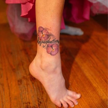 Three Kings Tattoo - Brooklyn - Amazing work done by Alex. He added the beautiful violets around my other tattoo. It makes me love the whole thing even more. - Tattoo Near Me - Brooklyn, New York Three Kings Tattoo - Brooklyn - Amazing work done by Alex. He added the beautiful violets around my other tattoo. It makes me love the whole thing even more. - Tattoo Near Me - Brooklyn, New York