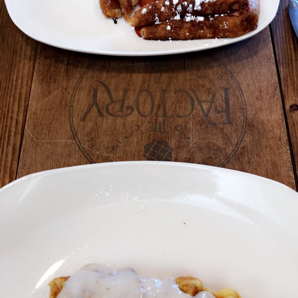 The Factory - Breakfast special with French toast bacon eggs and the southern waffle - Coffee & Tea Near Me - Lexington, North Carolina The Factory - Breakfast special with French toast bacon eggs and the southern waffle - Coffee & Tea Near Me - Lexington, North Carolina