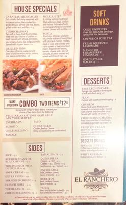 Menu photo 4 El Ranchero Ranson, WV