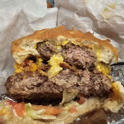 John's Hamburgers & Ice Cream - Bubba Burger handmade double patties