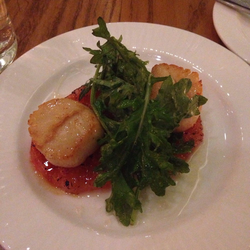 22 Square Restaurant - Scallops w grapefruit brûlée - American Near Me - Savannah, Georgia