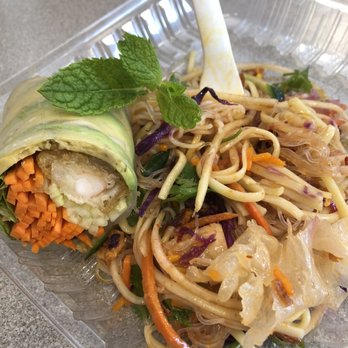Mingalaba - Rainbow salad and Avocado shrimp tempura roll. - Burmese Near Me - Burlingame, California Mingalaba - Rainbow salad and Avocado shrimp tempura roll. - Burmese Near Me - Burlingame, California