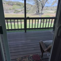 Clearview San Luis Obispo - Patio door lookout to pasture.