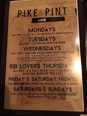 Menu photo 7 Pike and Pint Grill Alexandria, MN