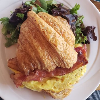 Phlour Bakery & Cafe - Bacon & Egg croissant sandwich - Bakeries Near Me - Chicago, Illinois