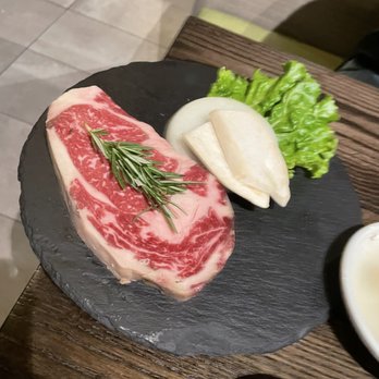 BORI - Spring Branch - Ribeye (w/onion & oyster mushrooms) - Korean Near Me - Houston, Texas