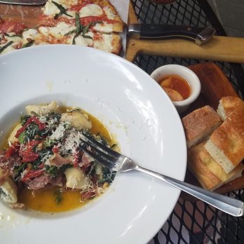 Anthony J's Bistro - Spinach stuffed gnocchi and margherita pizza - Italian Near Me - Mystic, Connecticut Anthony J's Bistro - Spinach stuffed gnocchi and margherita pizza - Italian Near Me - Mystic, Connecticut