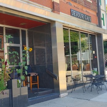 Devour Cafe - Outside south east corner - Cafes Near Me - Dubuque, Iowa