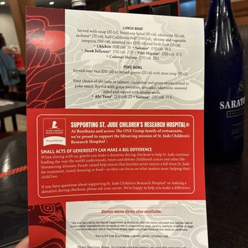 Benihana - Menu - Sushi Bars Near Me - Concord, California