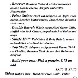 Double D's Gourmet Bourbon Kitchen - Our menu!