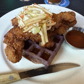 Barrel & Bacon - Chicken and ube waffle - Cocktail Bars Near Me - Seattle, Washington Barrel & Bacon - Chicken and ube waffle - Cocktail Bars Near Me - Seattle, Washington