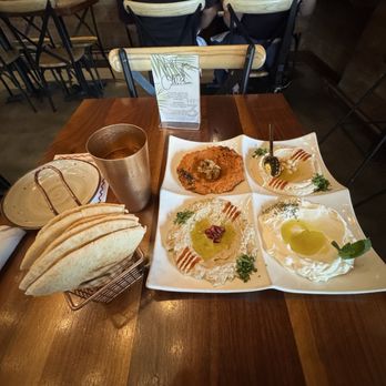 Elite Experience: Sufrat Mediterranean Grill - Dip sampler - Yelp Events Near Me - Doral, Florida