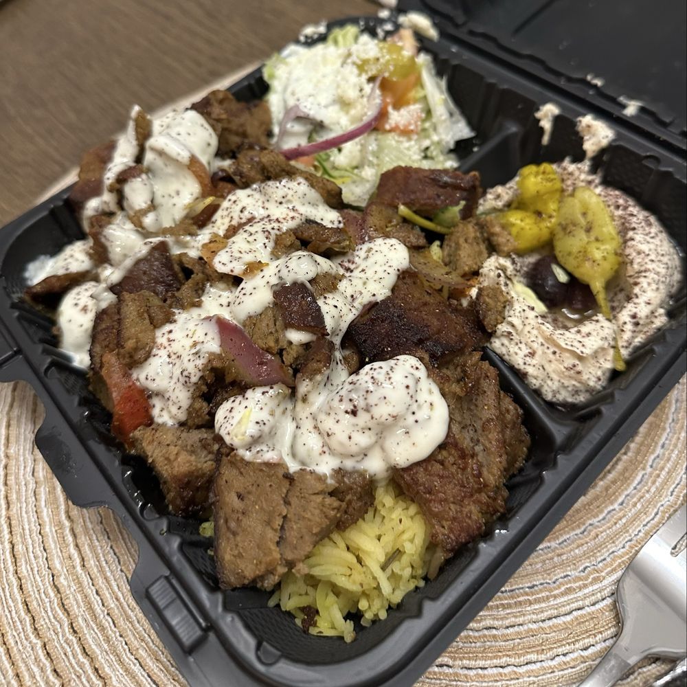 Aladdin Falafel Corner - Lamb Plate - Mediterranean Near Me - Seattle, Washington Aladdin Falafel Corner - Lamb Plate - Mediterranean Near Me - Seattle, Washington