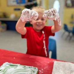 Roseville Parent Education Preschool - Sensory Area: Various sensory-motor activities develop fine-motor skills and encourage self-expression.