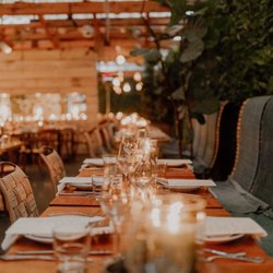 Dinner set up (photo by Mike Yoon Photography)