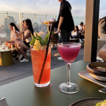 Westlight - The crusher $20: refreshing but weak Purple & fancy $22: small but strong - Tapas/Small Plates Near Me - Brooklyn, New York