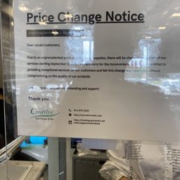 They are raising prices They are raising prices
