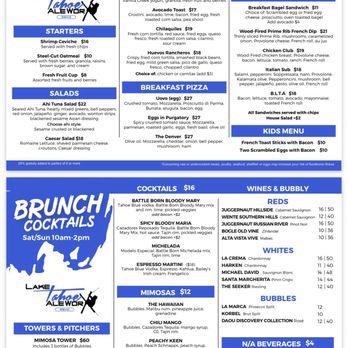 Lake Tahoe AleWorX Reno - 6/10/26 FYI. Menu. - Brewpubs Near Me - Reno, Nevada