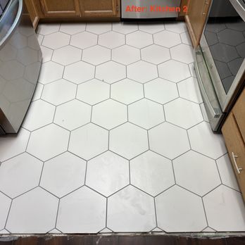 Superior Home Renovations - After: Kitchen 2. Nearly completed work, with new tiles and grout - General Contractors Near Me Superior Home Renovations - After: Kitchen 2. Nearly completed work, with new tiles and grout - General Contractors Near Me