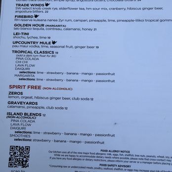 RumFire - Menu - Asian Fusion Near Me - Honolulu, Hawaii