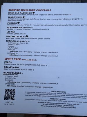 Menu photo 6 RumFire Honolulu, HI