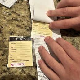 One of the receipts.. you can see the ticket added to the room wasn't signed by us, nor even in the same sequence with our tickets.