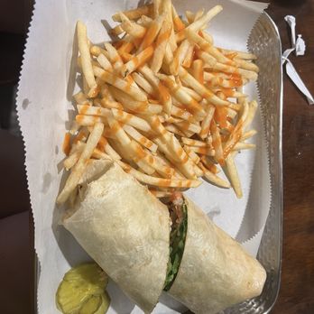 Bernie's Oyster House - fish wrap with fries - Seafood Near Me - Tybee Island, Georgia Bernie's Oyster House - fish wrap with fries - Seafood Near Me - Tybee Island, Georgia