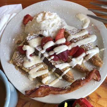 Toast Coffeehouse - Brioche French toast with strawberries - Coffee & Tea Near Me - Patchogue, New York Toast Coffeehouse - Brioche French toast with strawberries - Coffee & Tea Near Me - Patchogue, New York