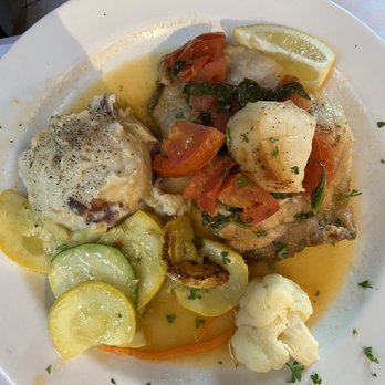 Owl Cafe - Catch of the day special : Red Snapper with a scallop, mashed potato's and vegetables - Bars Near Me - Apalachicola, Florida Owl Cafe - Catch of the day special : Red Snapper with a scallop, mashed potato's and vegetables - Bars Near Me - Apalachicola, Florida