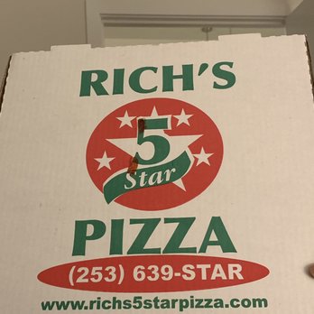 Rich's 5 Star Pizza - My goofy self forgot to take pictures and this was all that we didn't eat. - Pizza Near Me - Kent, Washington