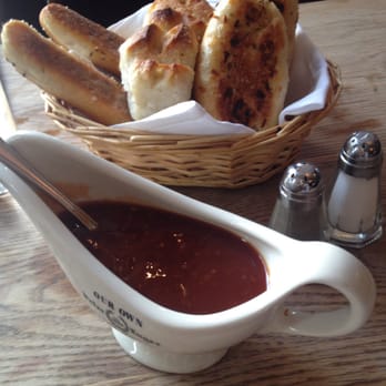 Peter Luger - Bread basket and Luger sauce which is kinda like cocktail sauce. - Steakhouses Near Me - Brooklyn, New York Peter Luger - Bread basket and Luger sauce which is kinda like cocktail sauce. - Steakhouses Near Me - Brooklyn, New York