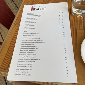 Rocco's - Wine list - Italian Near Me - Houston, Texas