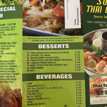 Sutha Thai Cuisine - Desserts and Beverages - Thai Near Me - Downey, California Sutha Thai Cuisine - Desserts and Beverages - Thai Near Me - Downey, California